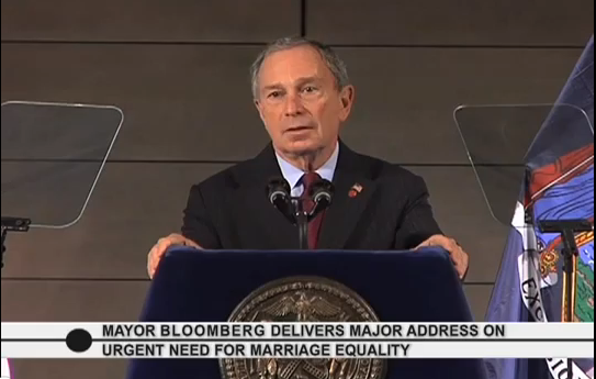video of New York Mayor Michael Bloomberg Calls for Marriage Equality
